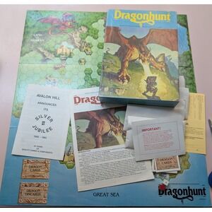 Avalon Hill Dragon Hunt Board Game Bookcase 838 1982 Fantasy Game